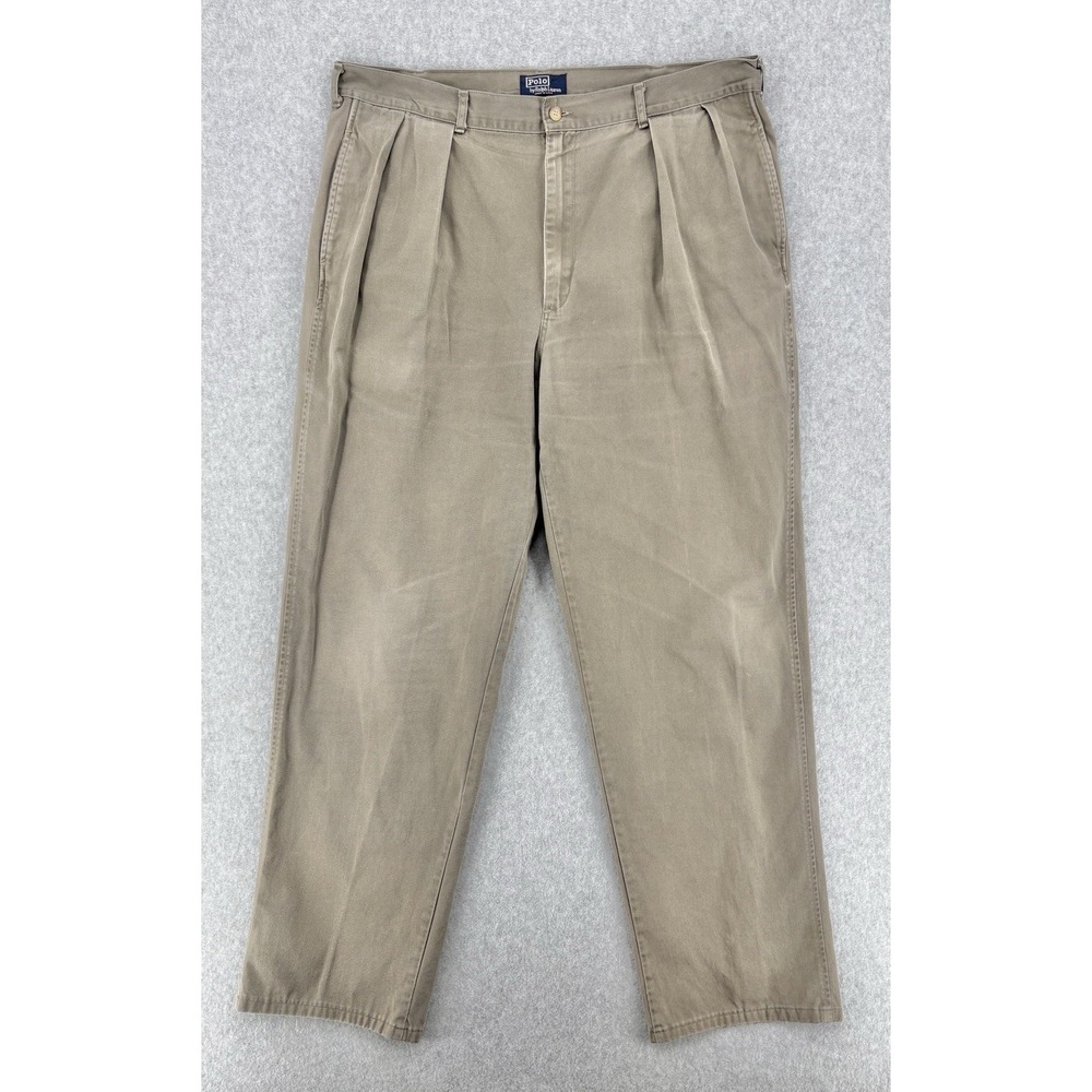 Vintage‎ Polo Ralph Lauren USA Polo Chino Pleated Khaki Pants Men's 38x32